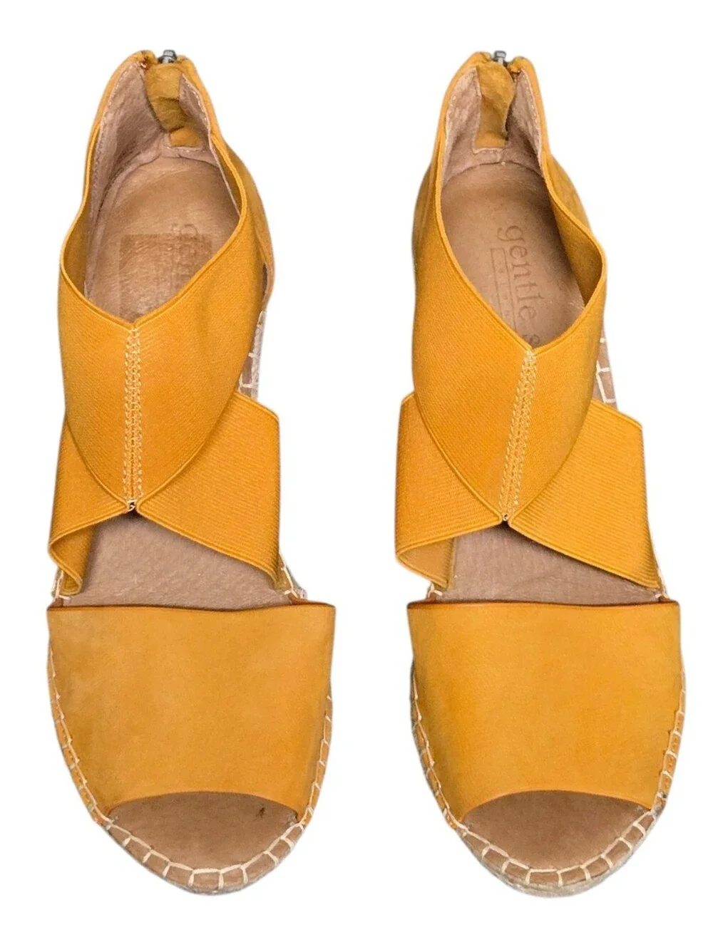 Gentle Souls by Kenneth Cole Signature Colleen Espadrille Wedge Sandals Sz 9